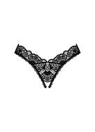 Sexy thong, lace, pendant, leaves